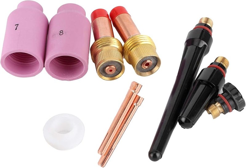 10 قطعة مجموعة فوهات اللحام من النحاس والسيراميك لشعلة 17 18 26 مع مشبك كهربائي - Image 5